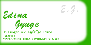 edina gyuge business card